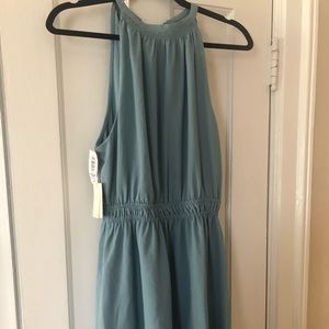 Wilfred Light Blue Halter Mini Dress- M